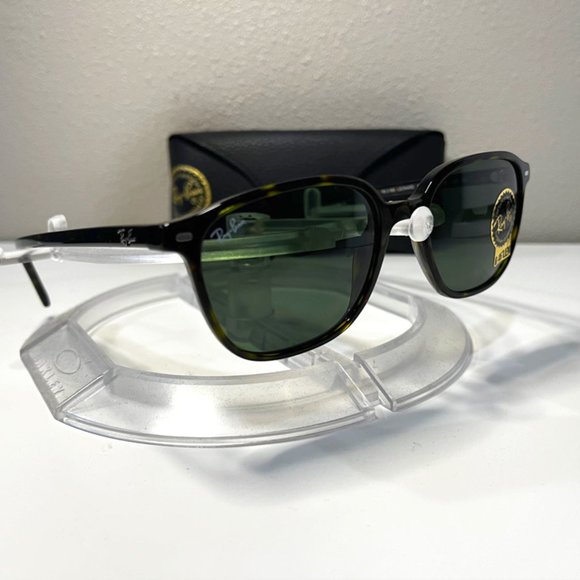 Ray-Ban Leonard sunglasses (RB2193). Polished tortoise frame/G-15 green lenses